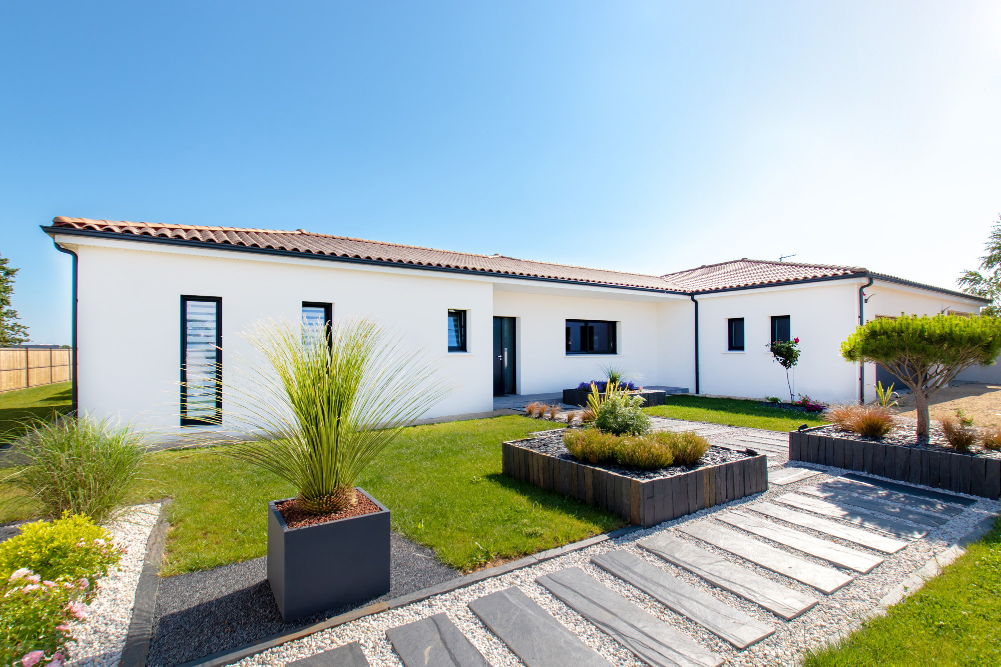 Photo réalisation Maison contemporaine plain-pied avec plan fonctionnel