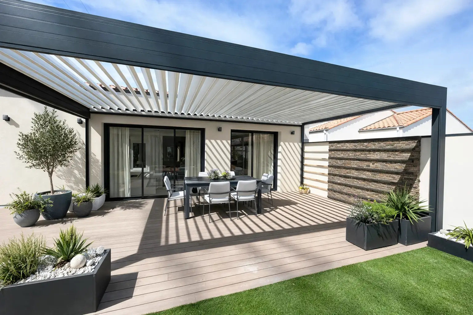 Une maison plain-pied sur-mesure autour d'un patio central