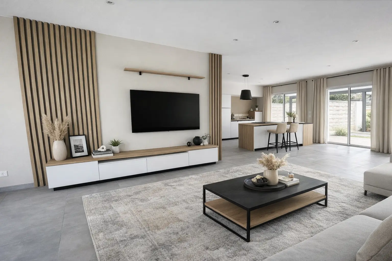 Un séjour de 75 m² baigné de lumière