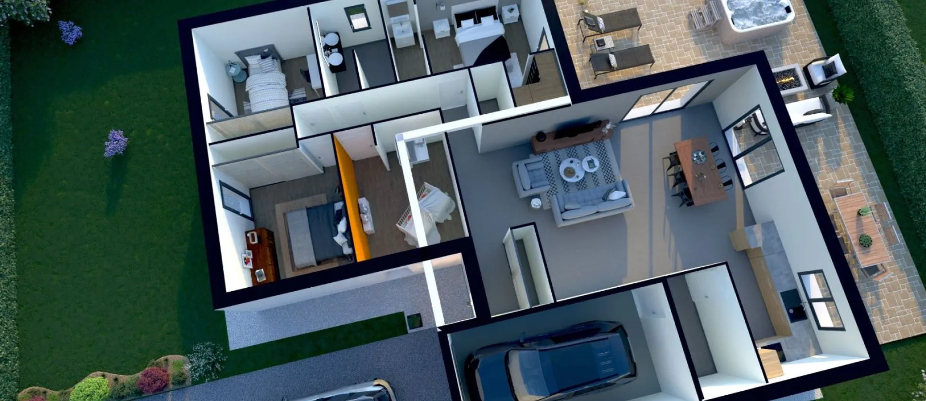 Maison de  113 m² sur un terrain de 499 m² à MONTAMISE en VIENNE (86).