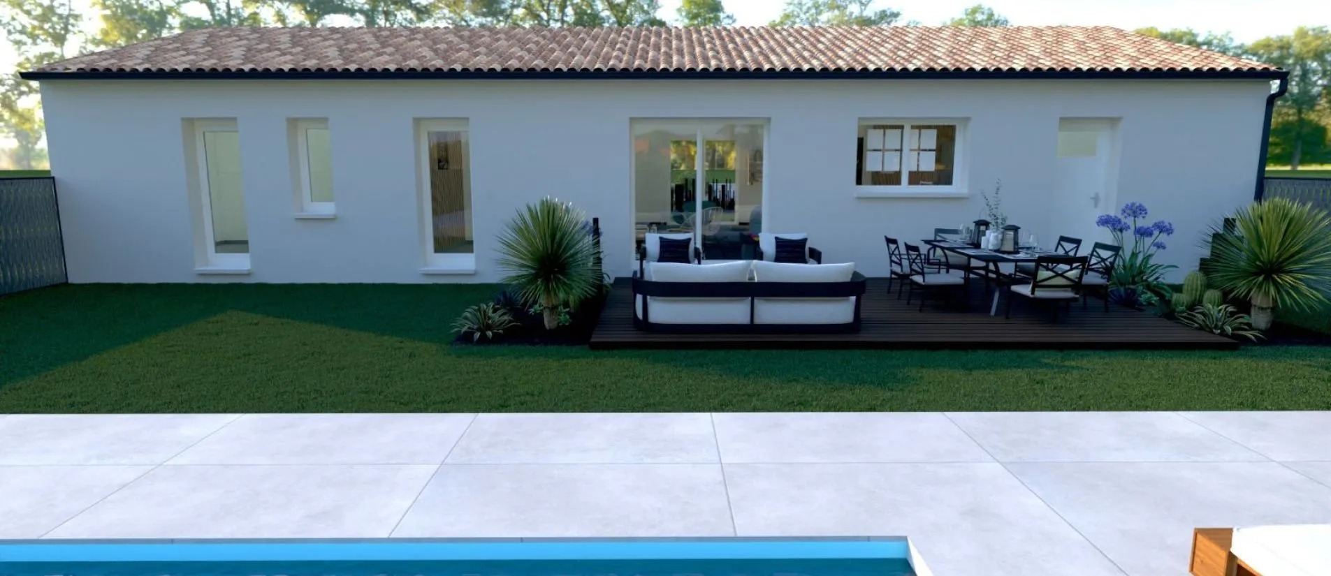 Maison de  97.98 m² sur un terrain de 505 m² à NEUVILLE-DE-POITOU en VIENNE (86).