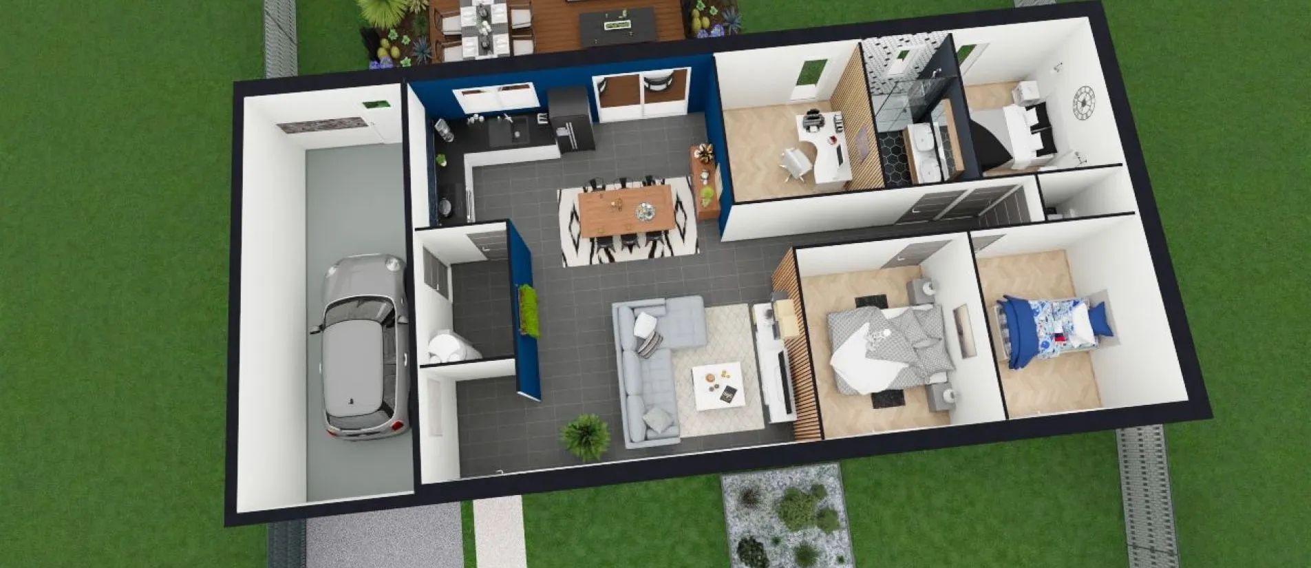 Maison de  97.98 m² sur un terrain de 505 m² à NEUVILLE-DE-POITOU en VIENNE (86).