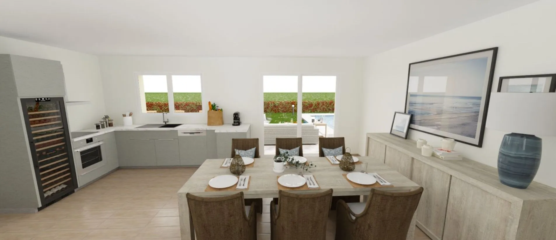 Maison de  96.43 m² sur un terrain de 666 m² à BIGNOUX en VIENNE (86).