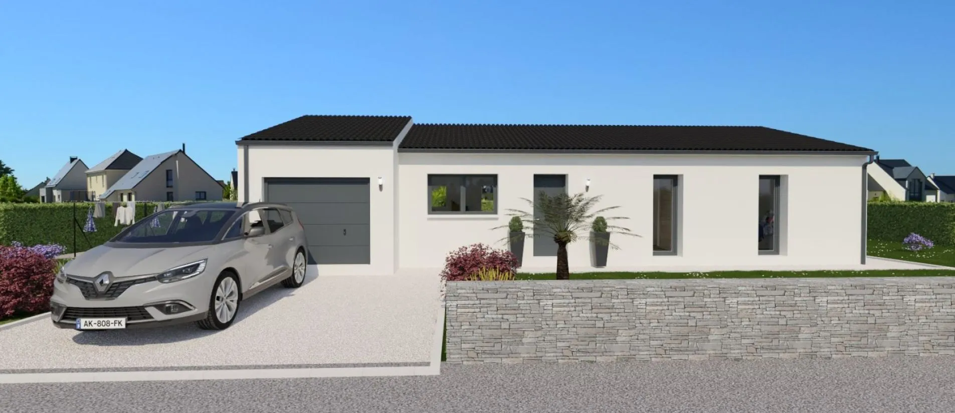 Maison de  96.43 m² sur un terrain de 666 m² à BIGNOUX en VIENNE (86).