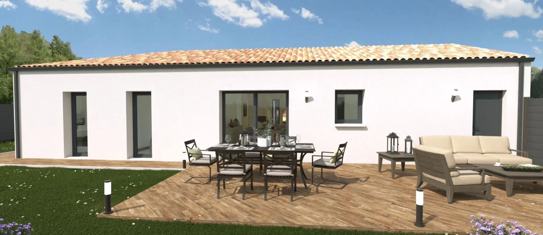 Maison de  90.16 m² sur un terrain de 500 m² à CHATELLERAULT en VIENNE (86).