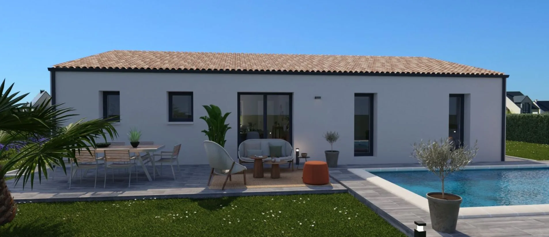 Maison de  91.72 m² sur un terrain de 500 m² à CHATELLERAULT en VIENNE (86).