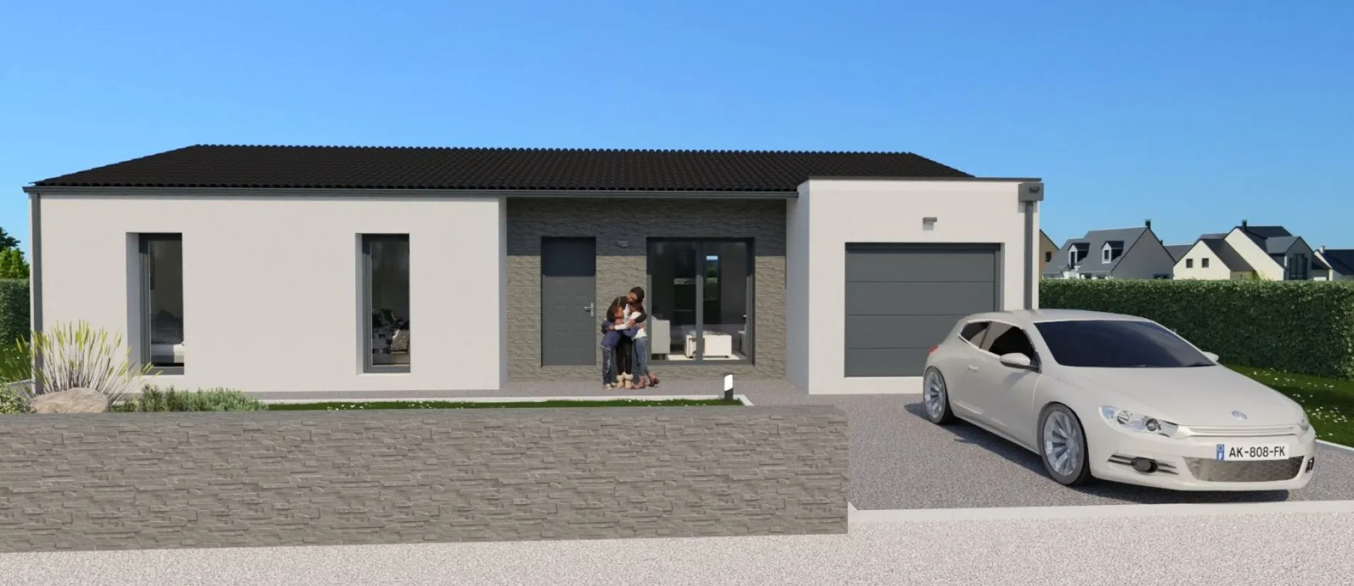 Maison de  91.72 m² sur un terrain de 500 m² à CHATELLERAULT en VIENNE (86).