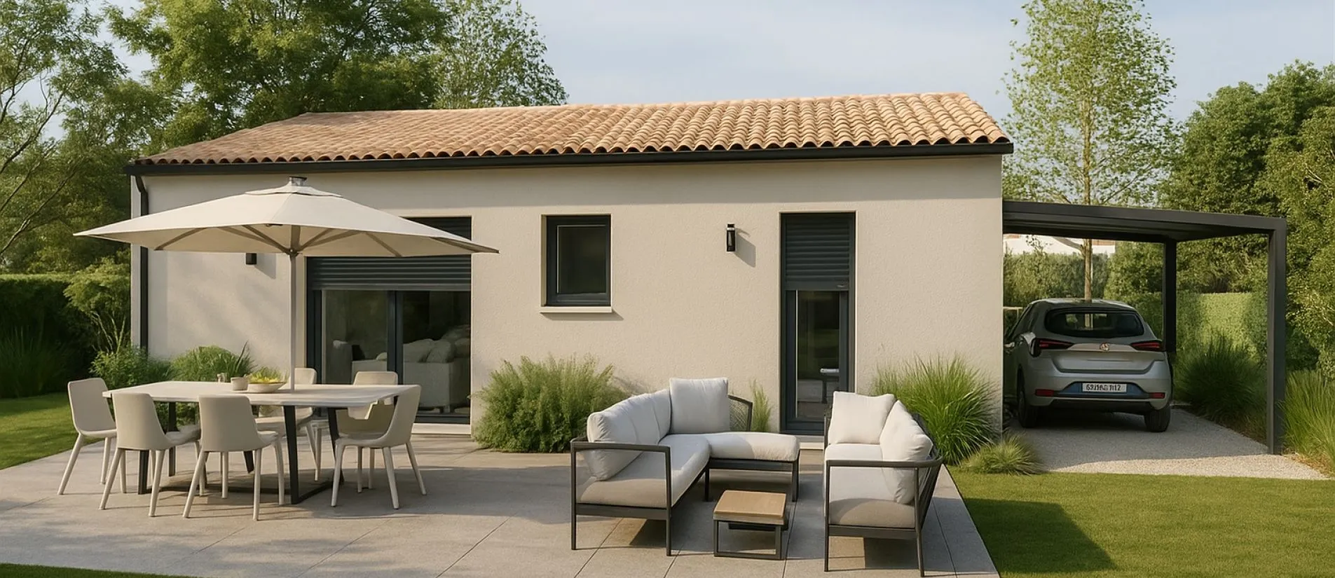 Maison de 79.3 m² sur un terrain de 700 m² à TERCE en VIENNE (86).