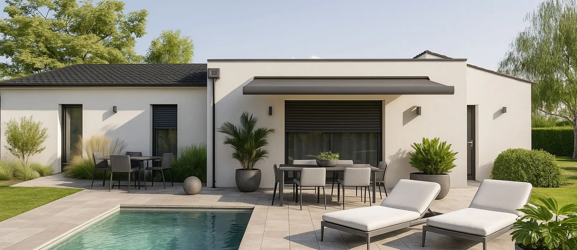 Maison de  83.85 m² sur un terrain de 612 m² à L'HERMENAULT en VENDEE (85).
