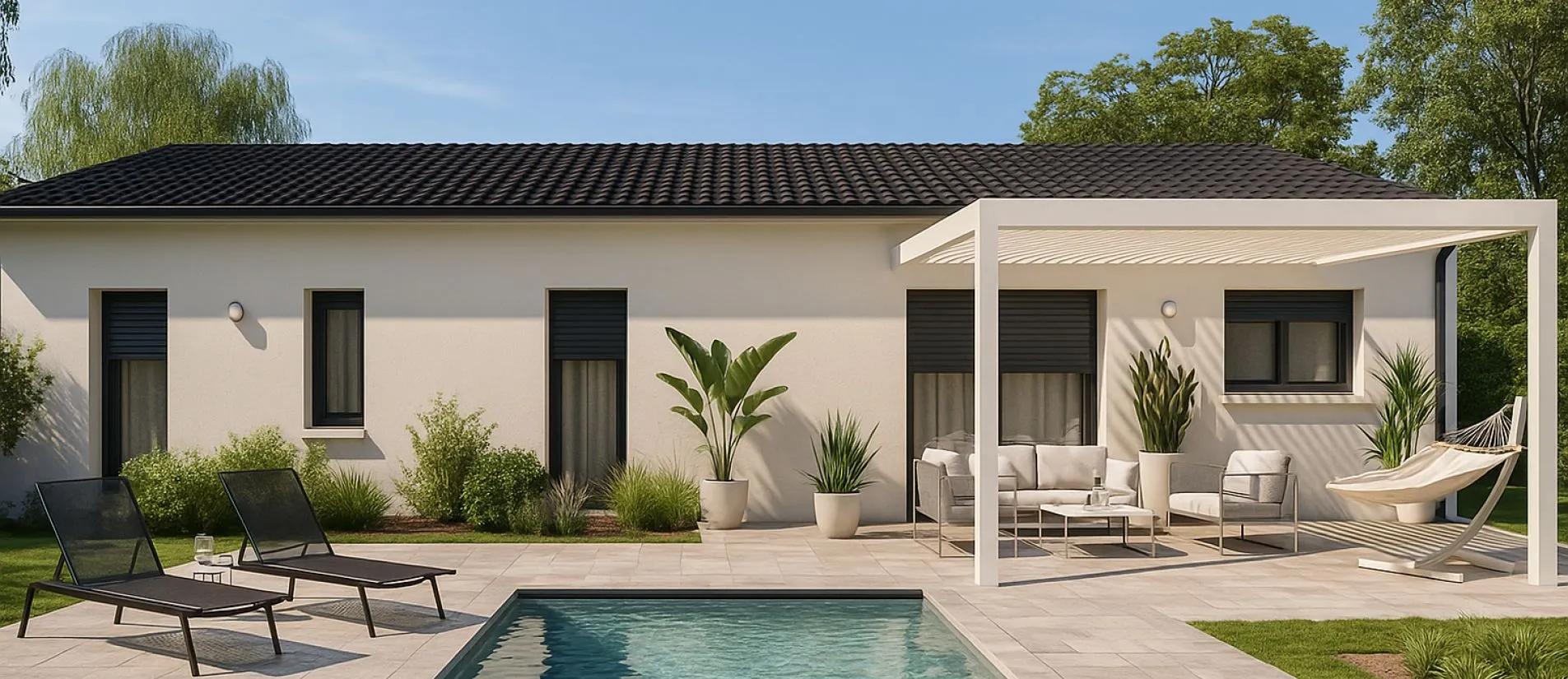 Maison de  91.32 m² sur un terrain de 219 m² à LAGORD en CHARENTE-MARITIME (17).
