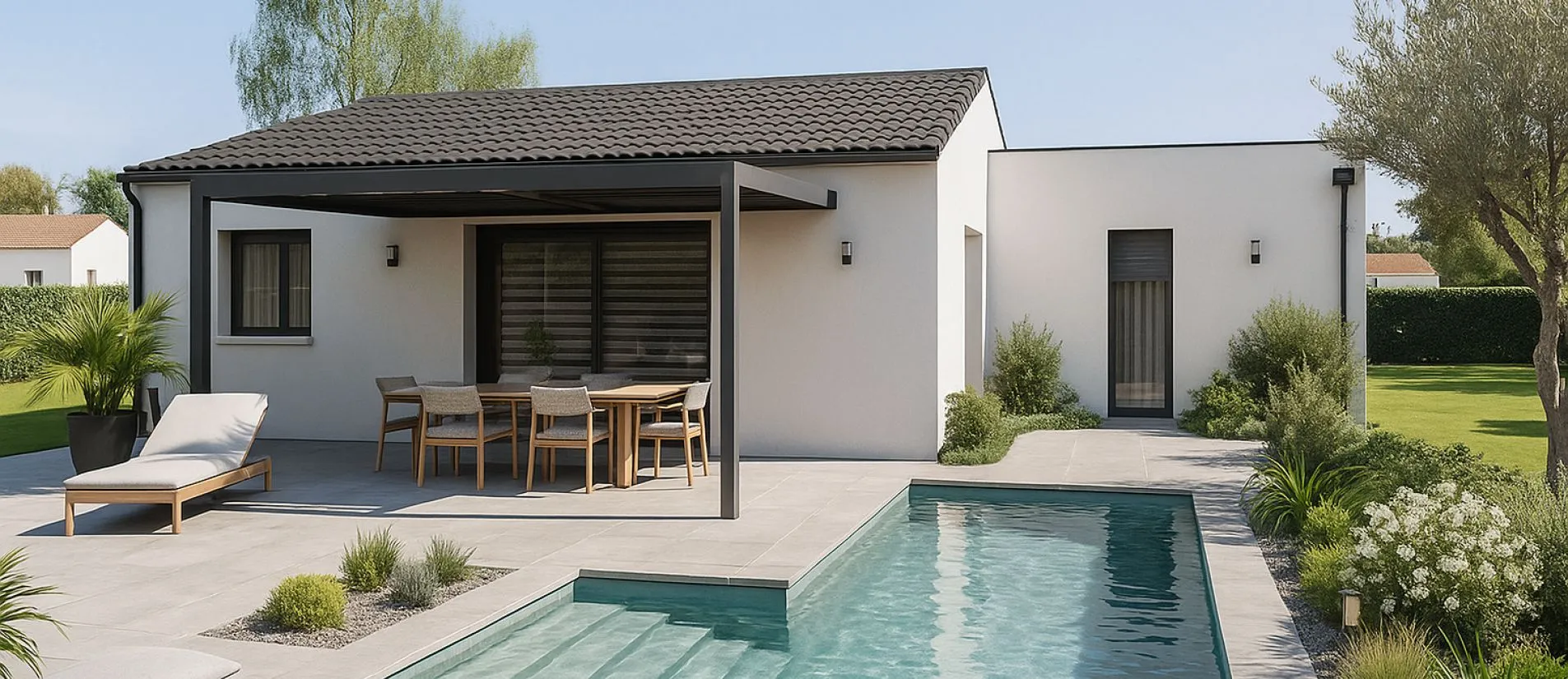 Maison de  84.98 m² sur un terrain de 219 m² à LAGORD en CHARENTE-MARITIME (17).
