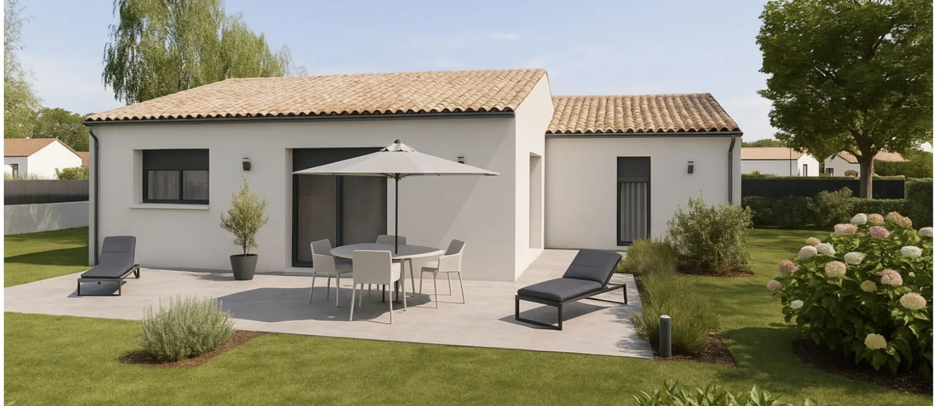 Maison de  95 m² sur un terrain de 305 m² à LES HERBIERS en VENDEE (85).