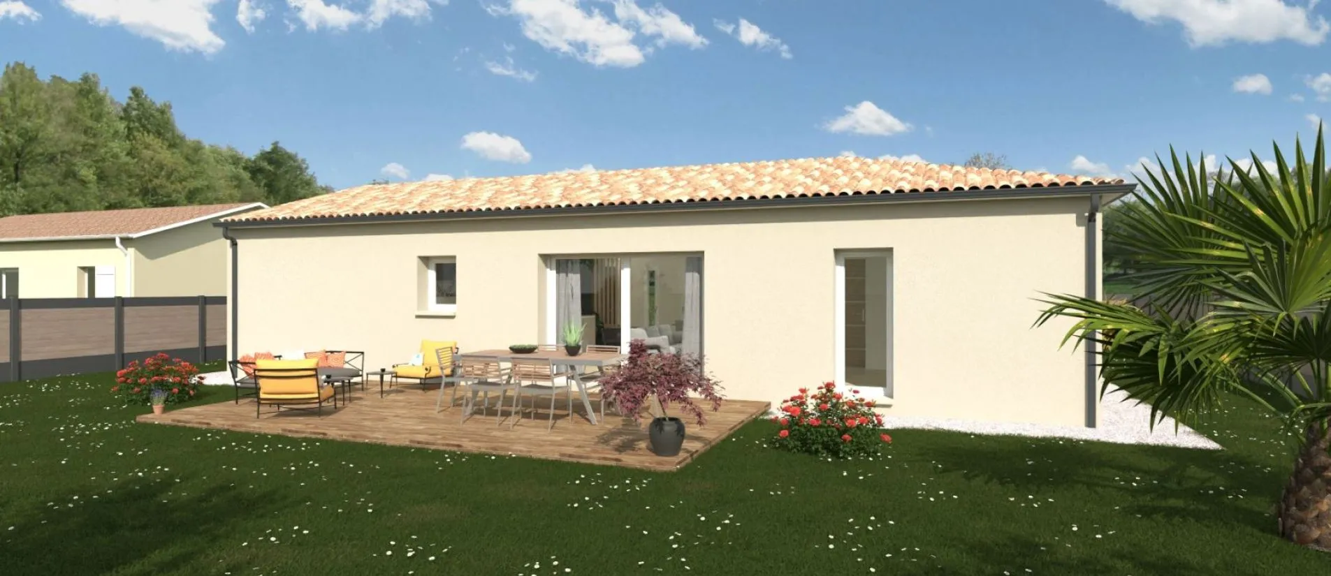 Maison de  90.16 m² sur un terrain de 605 m² à MANSLE en CHARENTE (16).