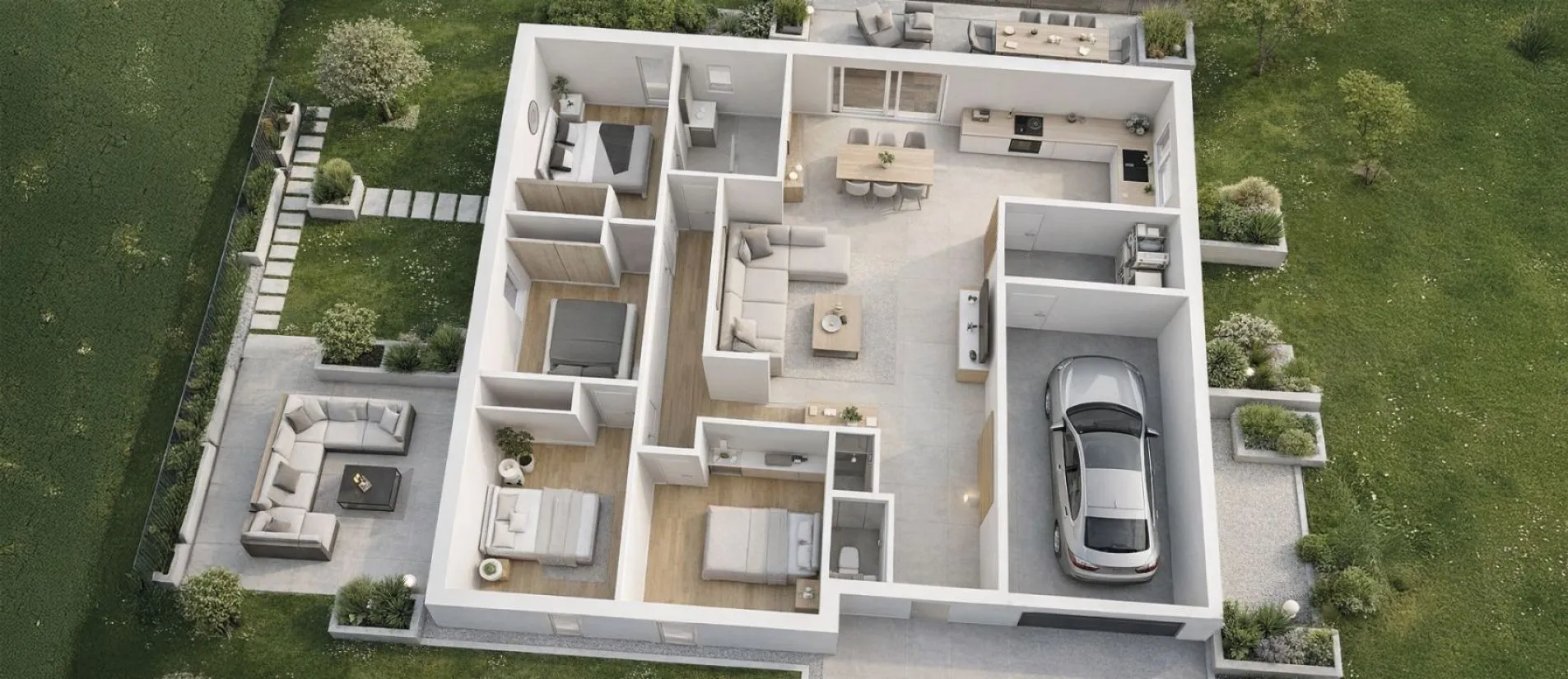 Maison de  92.17 m² sur un terrain de 601 m² à PETOSSE en VENDEE (85).
