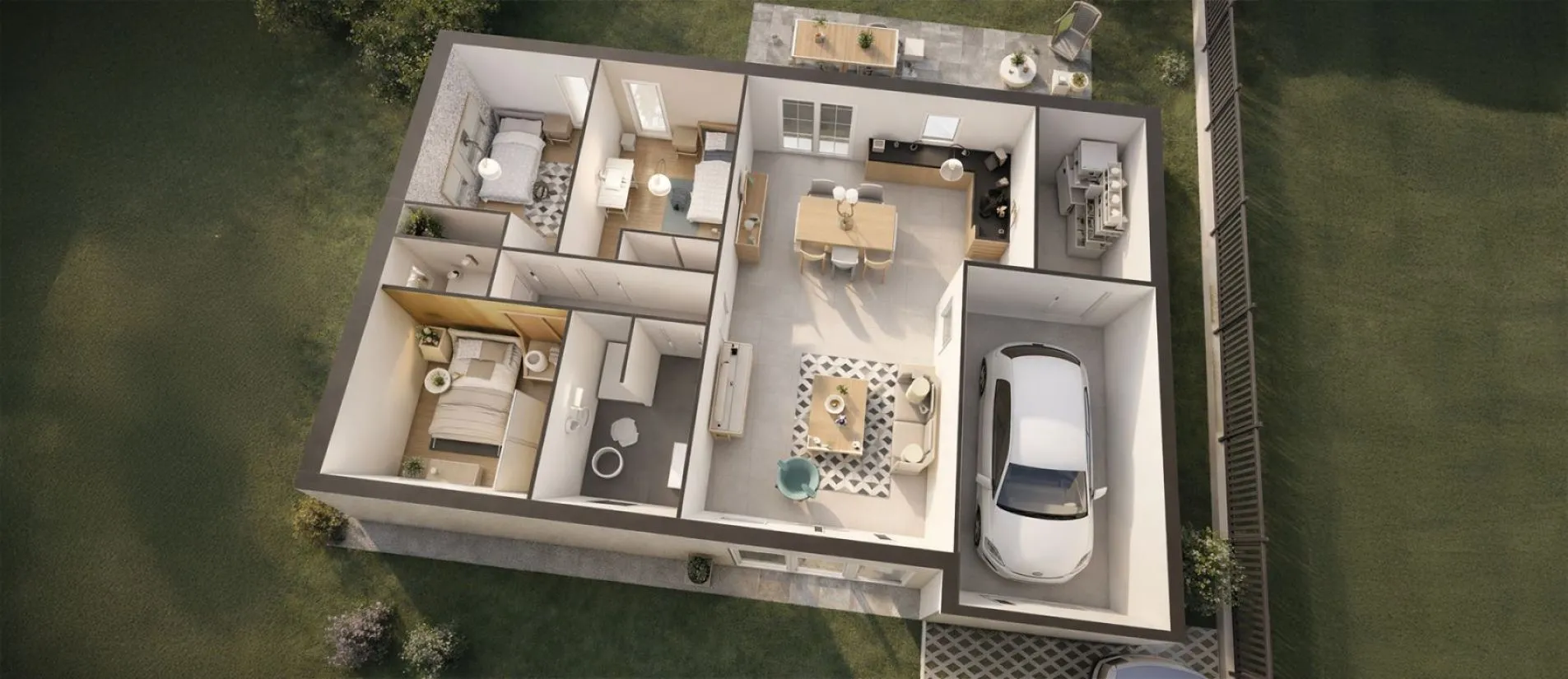 Maison de 80.57 m² sur un terrain de 700 m² à TERCE en VIENNE (86).