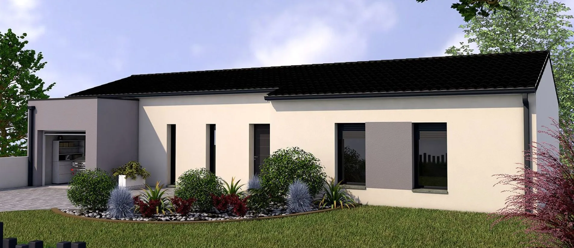 Maison de  103.07 m² sur un terrain de 1070 m² à POITIERS en VIENNE (86).