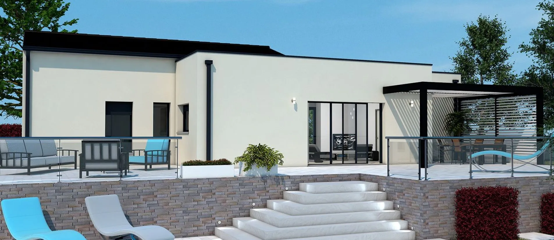 Maison de  96.31 m² sur un terrain de 722 m² à BIGNOUX en VIENNE (86).