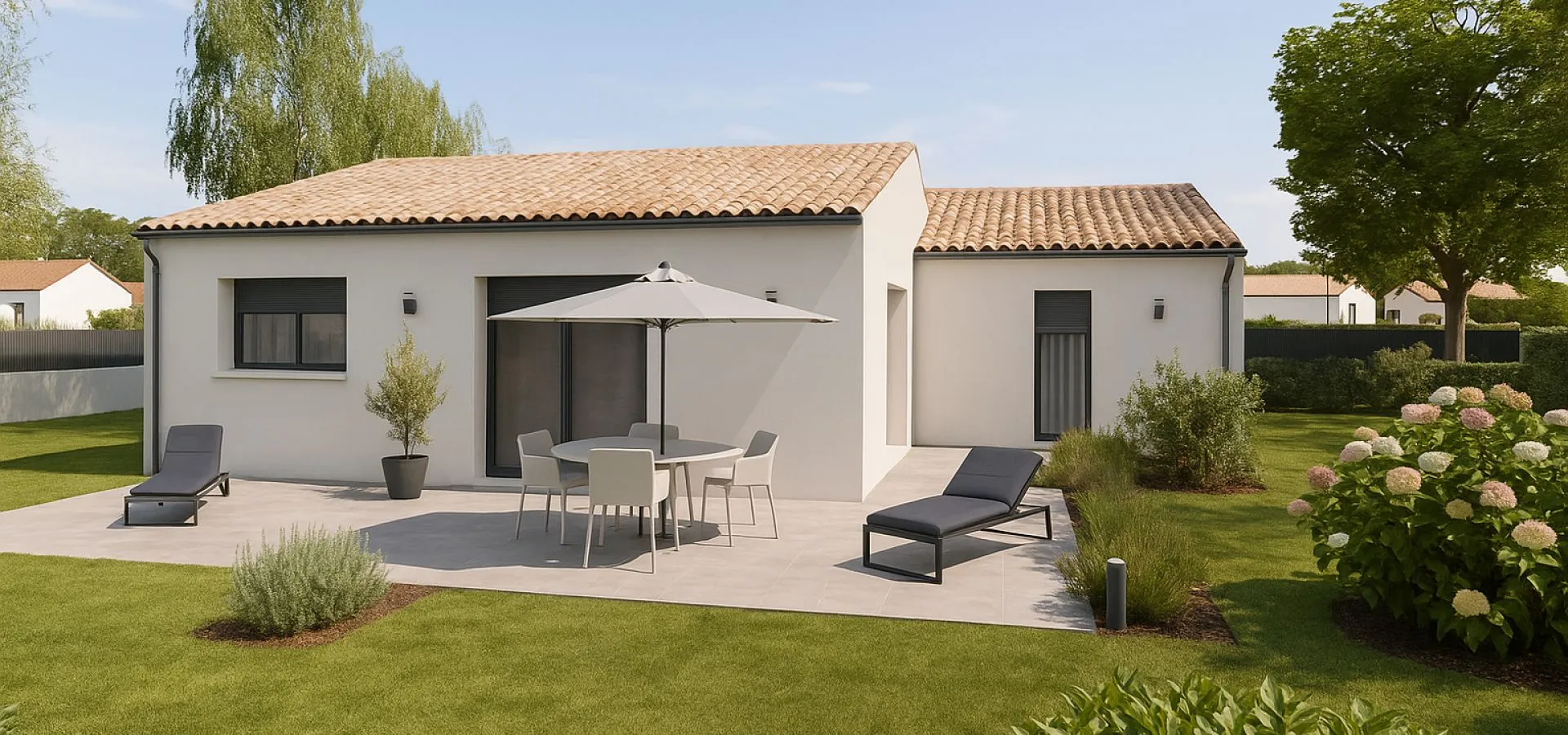 Maison de  85.04 m² sur un terrain de 502 m² à ARDILLIERES en CHARENTE-MARITIME (17).
