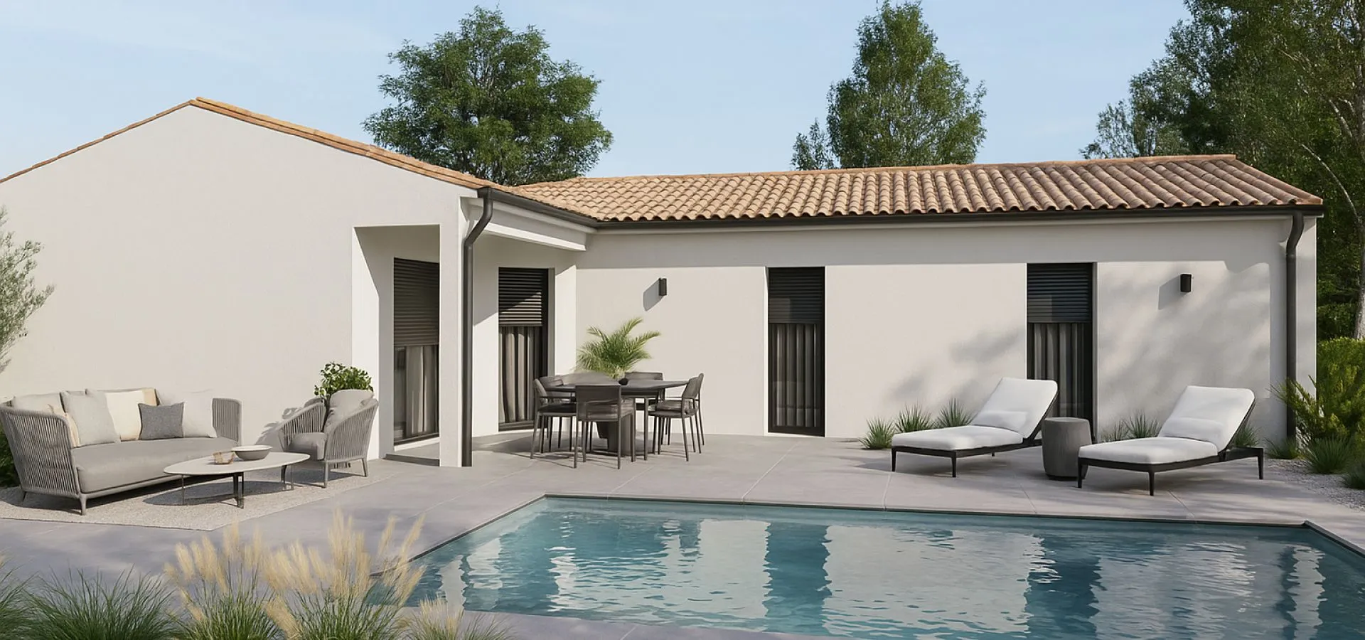 Maison de  93.52 m² sur un terrain de 588 m² à SAINT-LOUP-LAMAIRE en DEUX-SEVRES (79).
