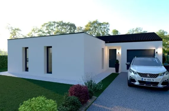 Maison de  113 m² sur un terrain de 499 m² à MONTAMISE en VIENNE (86).