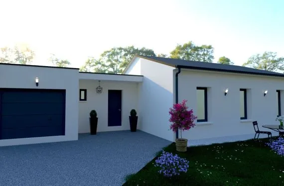 Maison de  112.8 m² sur un terrain de 666 m² à BIGNOUX en VIENNE (86).