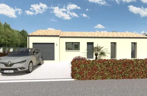 Maison de  96.43 m² sur un terrain de 666 m² à BIGNOUX en VIENNE (86).