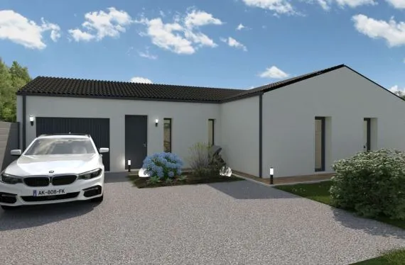 Maison de  90.16 m² sur un terrain de 666 m² à BIGNOUX en VIENNE (86).