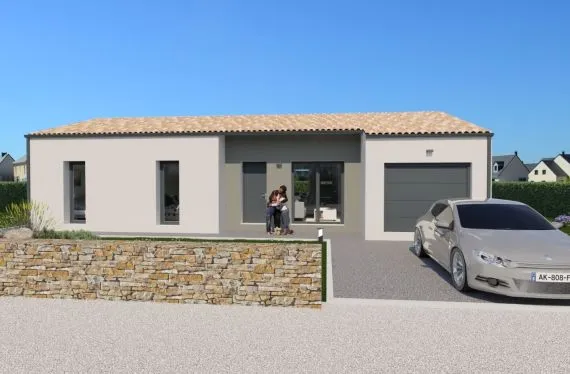 Maison de  91.72 m² sur un terrain de 500 m² à CHATELLERAULT en VIENNE (86).