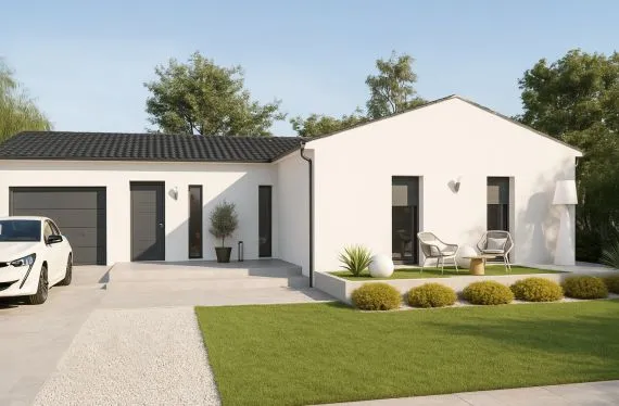 Maison de  75.11 m² sur un terrain de 650 m² à NIEUIL-L'ESPOIR en VIENNE (86).