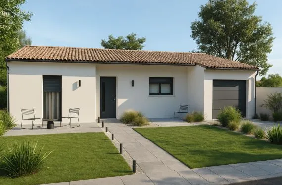 Maison de  91.72 m² sur un terrain de 843 m² à CHATELLERAULT en VIENNE (86).