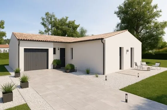 Maison de  97.27 m² sur un terrain de 3117 m² à SAINT-LOUP-LAMAIRE en DEUX-SEVRES (79).