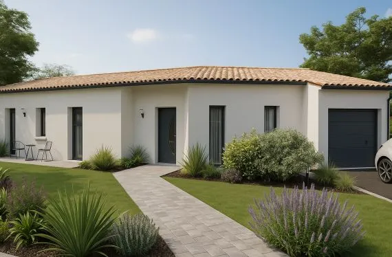 Maison de  91.45 m² sur un terrain de 385 m² à GESTE en MAINE-ET-LOIRE (49).
