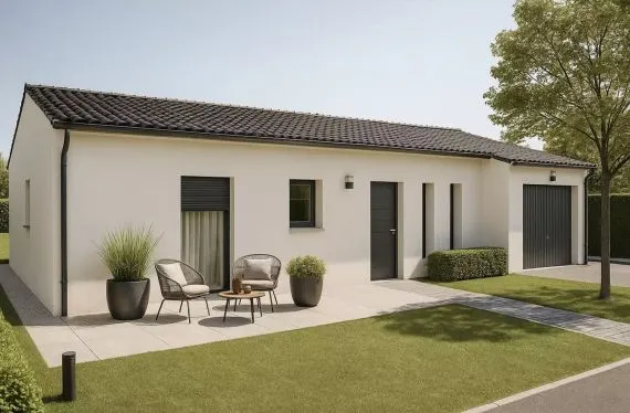 Maison de  80 m² sur un terrain de 330 m² à SAINT-PROUANT en VENDEE (85).