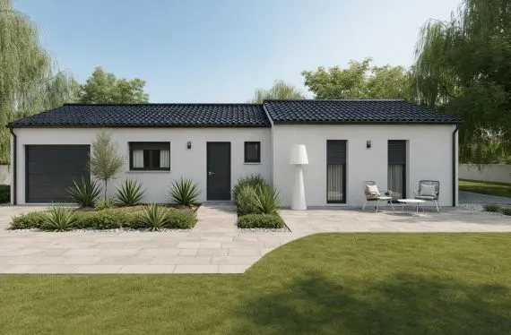 Maison de  88.47 m² sur un terrain de 1549 m² à MONTAMISE en VIENNE (86).