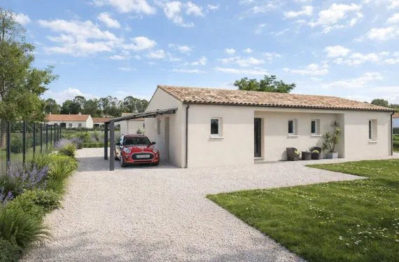 Maison de  102 m² sur un terrain de 941 m² à SAINT-ANGEAU en CHARENTE (16).