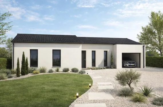 Maison de  92.09 m² sur un terrain de 2350 m² à BEAUMONT SAINT-CYR en VIENNE (86).