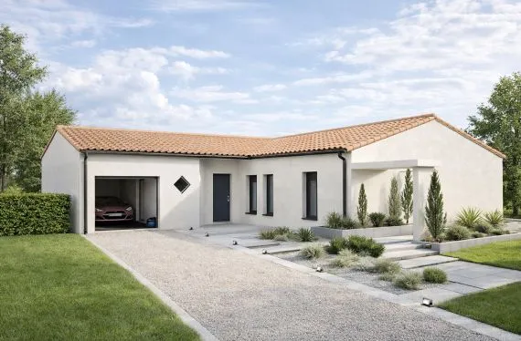Maison de  96.35 m² sur un terrain de 337 m² à DOMPIERRE-SUR-MER en CHARENTE-MARITIME (17).