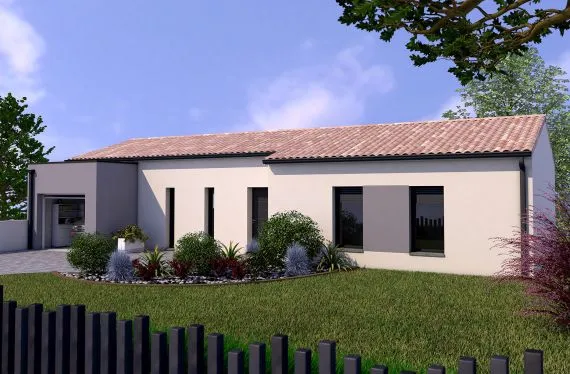 Maison de  93.29 m² sur un terrain de 251 m² à BEAUPREAU en MAINE-ET-LOIRE (49).