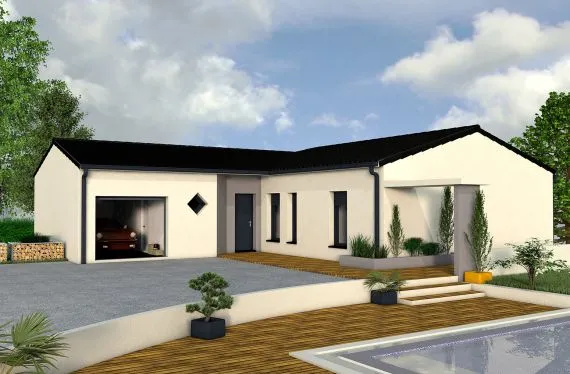Maison de  96.35 m² sur un terrain de 337 m² à DOMPIERRE-SUR-MER en CHARENTE-MARITIME (17).