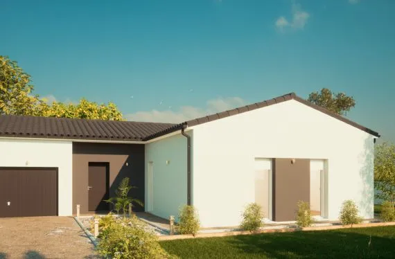 Maison de  97.33 m² sur un terrain de 500 m² à MONTAMISE en VIENNE (86).