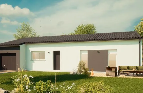 Maison de  88.87 m² sur un terrain de 575 m² à VOUILLE en VIENNE (86).