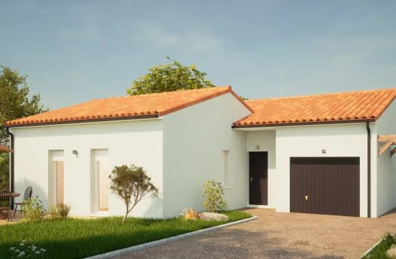 Maison de  85.05 m² sur un terrain de 490 m² à SAINT-AMAND-SUR-SEVRE en DEUX-SEVRES (79).